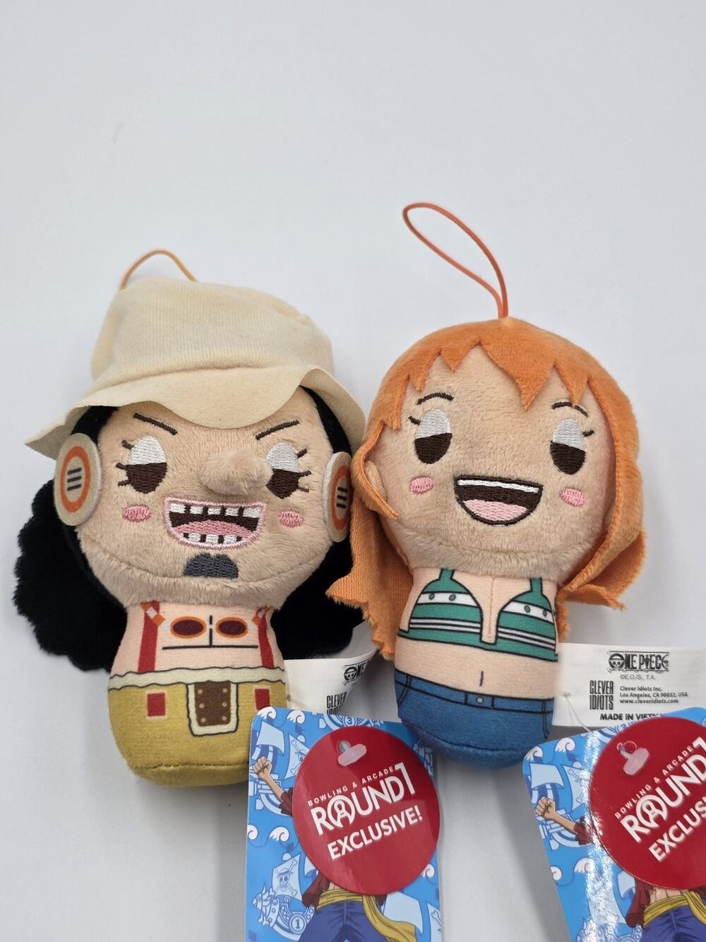 NEW Set Of 2 Toei Animation One Piece Kokeshi USOPP Nami 4" Inch - Round 1 Plush